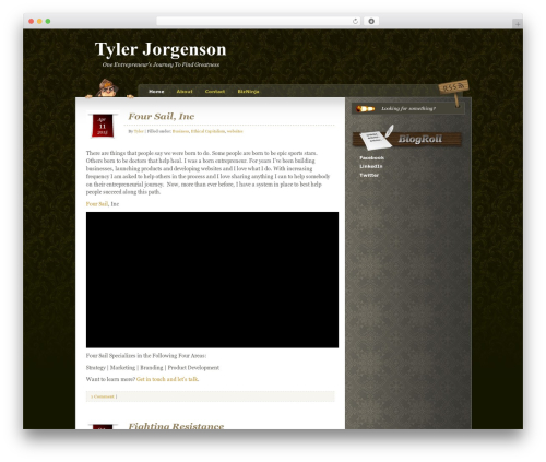 Curious WordPress theme - blog.tylerjorgenson.com