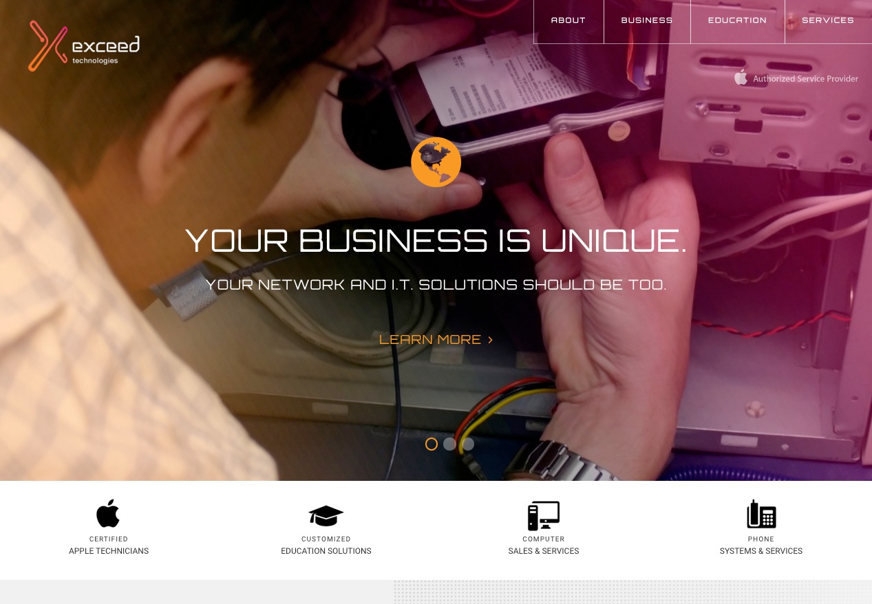 Exceed Tech WordPress theme by Mabus Agency