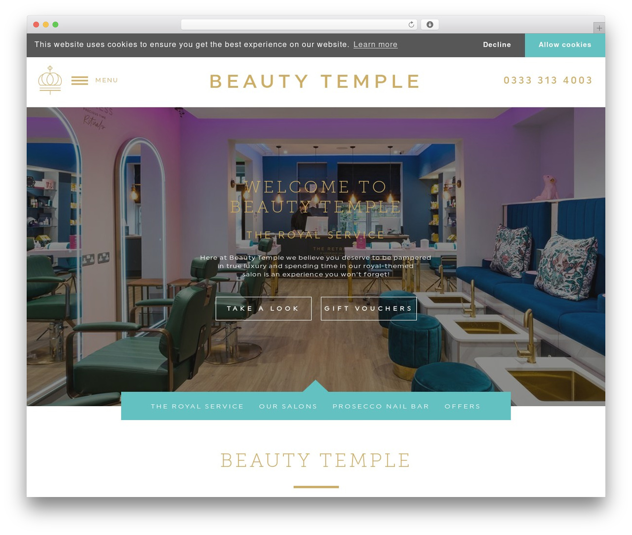 Firecatcher WordPress theme - beautytemple.co.uk