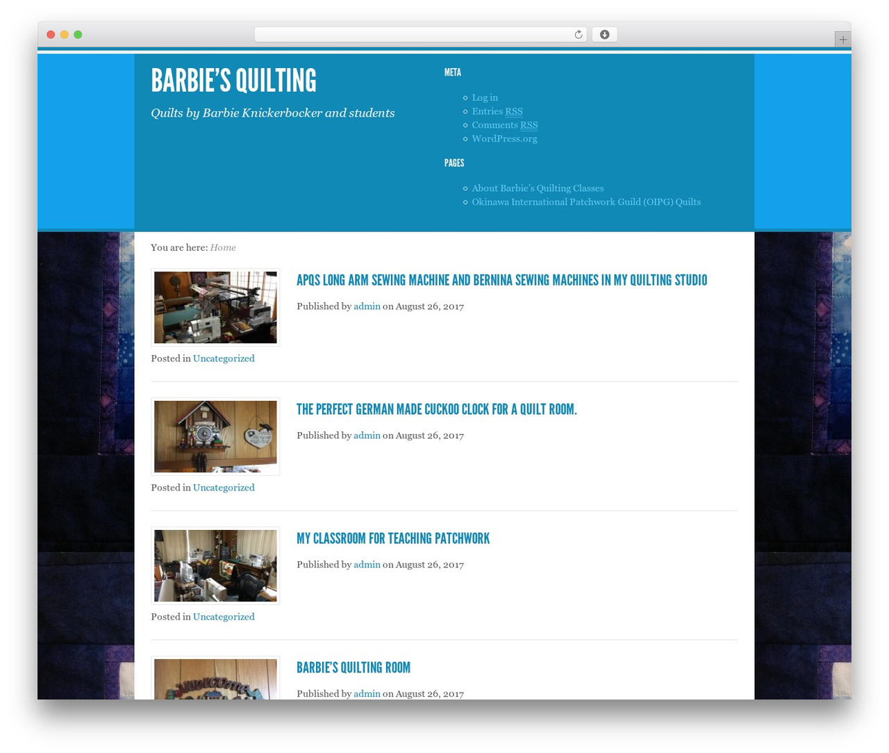 Live Wire WordPress theme - barbiequilting.com Live Wire WordPress theme - barbiequilting.com