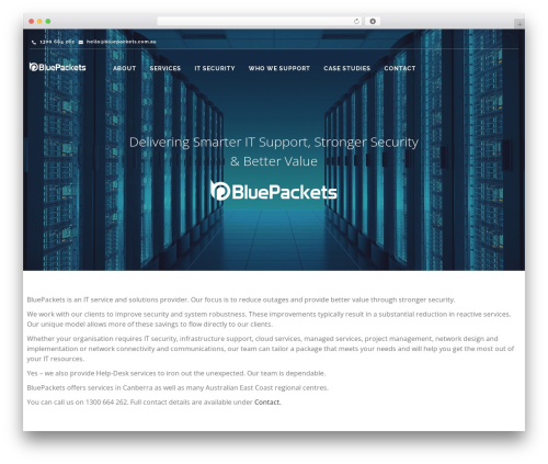 Pivot WordPress theme - bluepackets.com.au