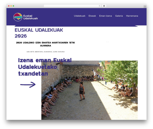 Theme WordPress Themify Parallax - udalekuak.eus