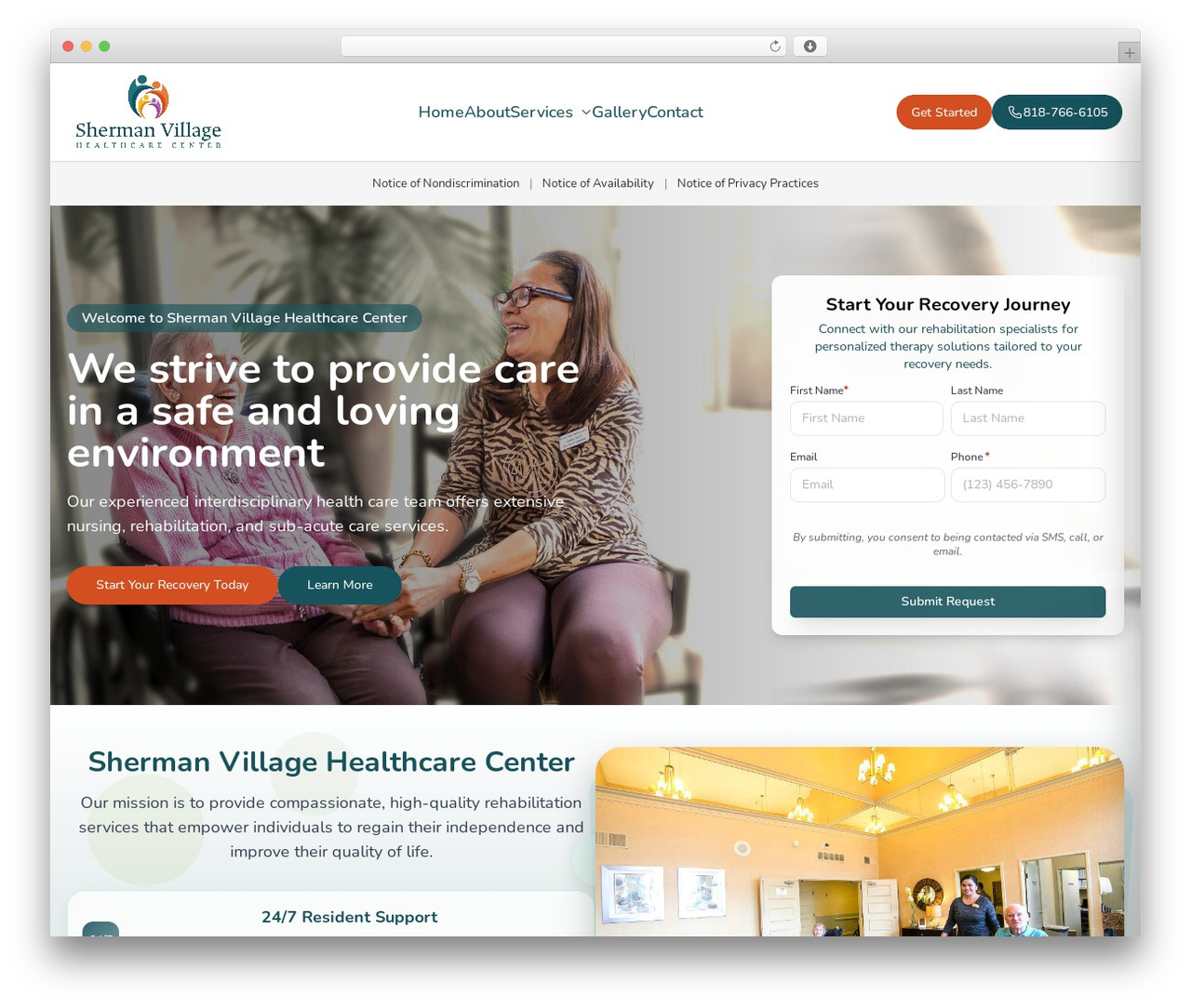 Theme WordPress Custom Theme - shermanvillagehc.com