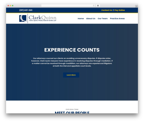 WordPress theme Divi - clarkquinnlaw.com