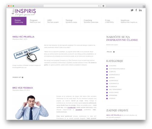 Sexybookmarks WordPress plugin - blog.inspiris.eu