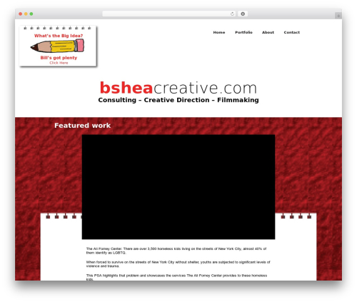 Bill WordPress theme - bsheacreative.com