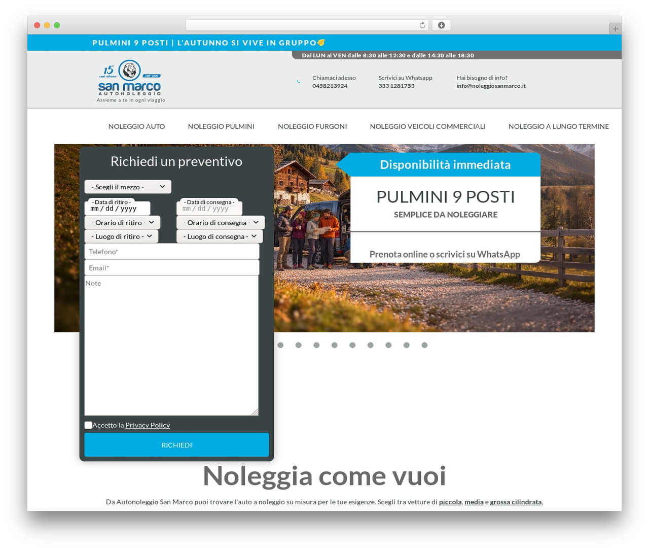 Bootstrap v4 WordPress theme - noleggiosanmarco.it Bootstrap v4 WordPress theme - noleggiosanmarco.it