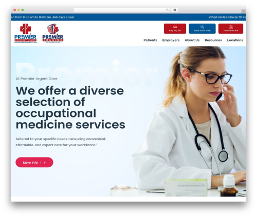 Doctio WordPress theme - premierurgentcarela.com