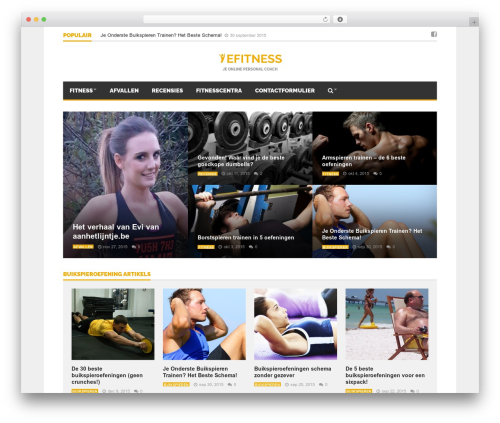 Goliath fitness WordPress theme - efitness.be