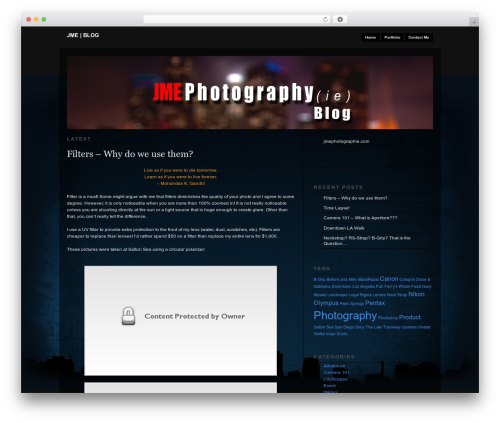Modularity Lite WordPress blog theme - blog.jmephotographie.com