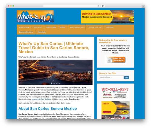 Responsive Pro WordPress restaurant theme - whatsupsancarlos.com