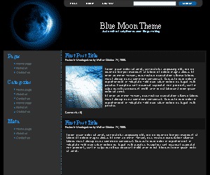 WordPress theme Blue Moon Theme