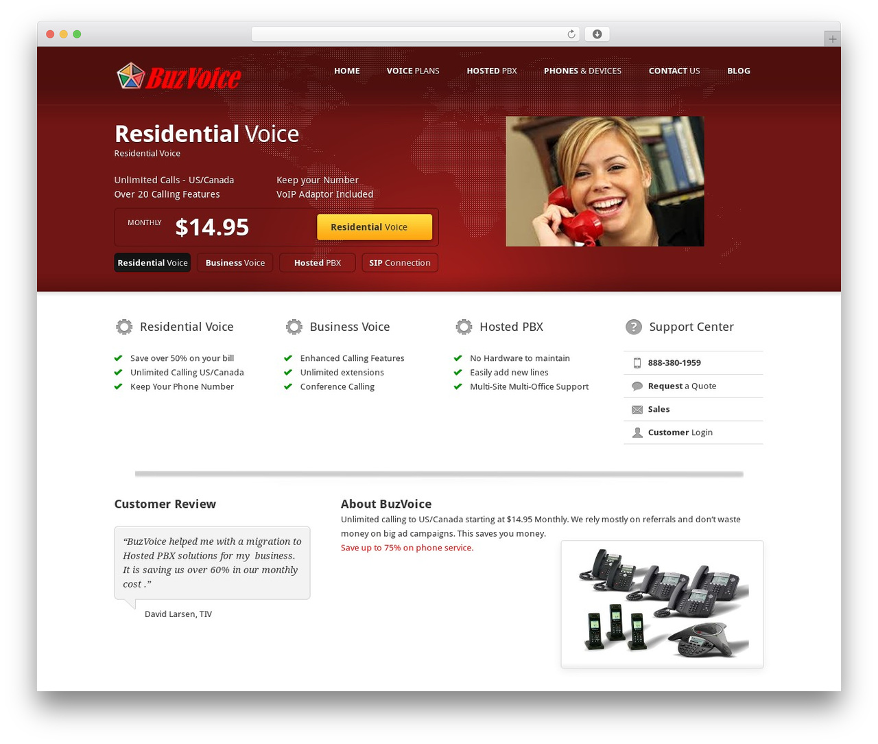 WordPress theme Rackhost - buzvoice.com