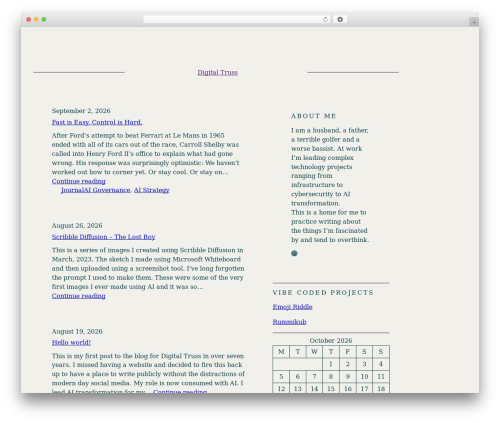 Bitácora WordPress theme - digitaltruss.com