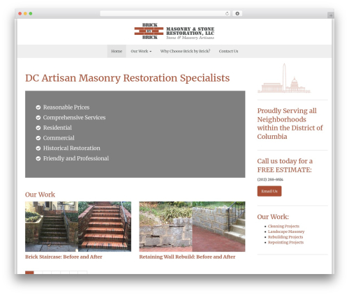 DevDmBootstrap3 theme WordPress free - brickbybrickrestoration.com