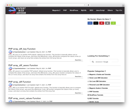 EWA WordPress theme - expertwebadvisor.com