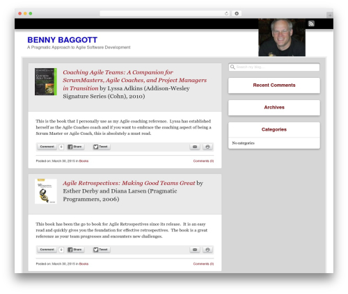 Get Noticed! WordPress theme - bennybaggott.com