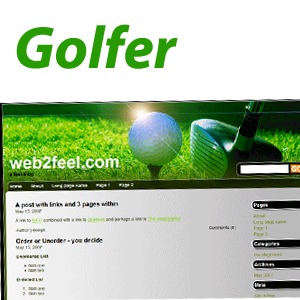 golfer WordPress theme by Jinsona designs