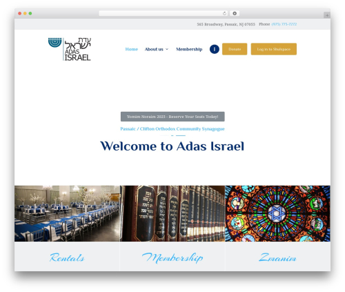Hanani premium WordPress theme - adas-israel.org