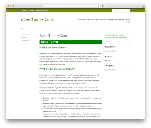 Rumput Hijau theme WordPress - bone-tumor-cure.herbal-treatment-advisory.com