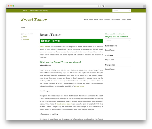 Rumput Hijau theme WordPress - breast-tumor.herbal-treatment-advisory.com