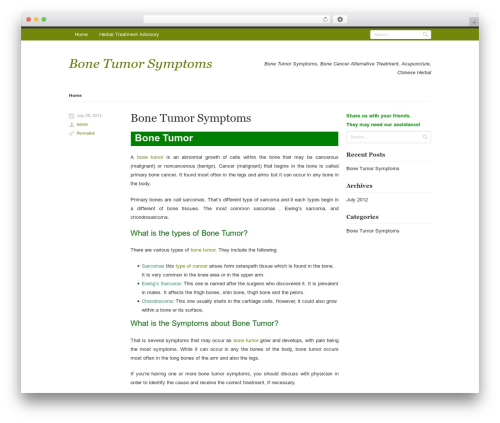 Rumput Hijau WordPress theme - bone-tumor-symptoms.herbal-treatment-advisory.com