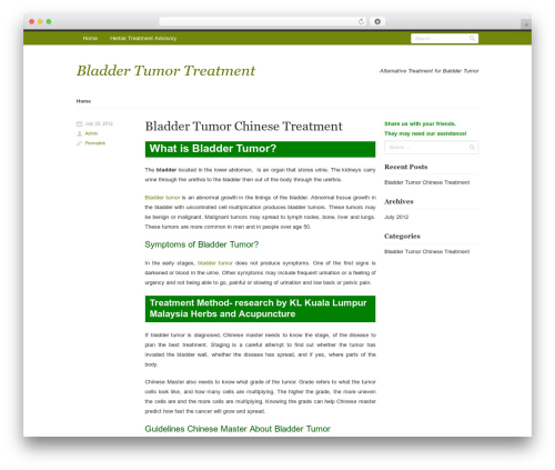 Rumput Hijau WordPress theme design - bladder-tumor-treatment.herbal-treatment-advisory.com