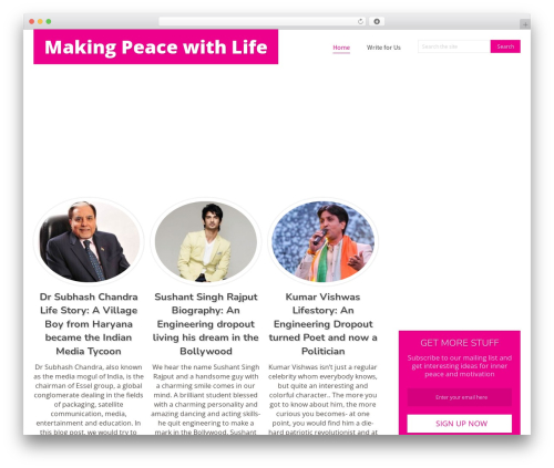Wp subscribe pro WordPress plugin - makingpeacewithlife.com