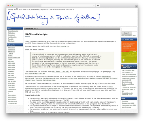 Tiga WordPress theme - blog.georgruss.de