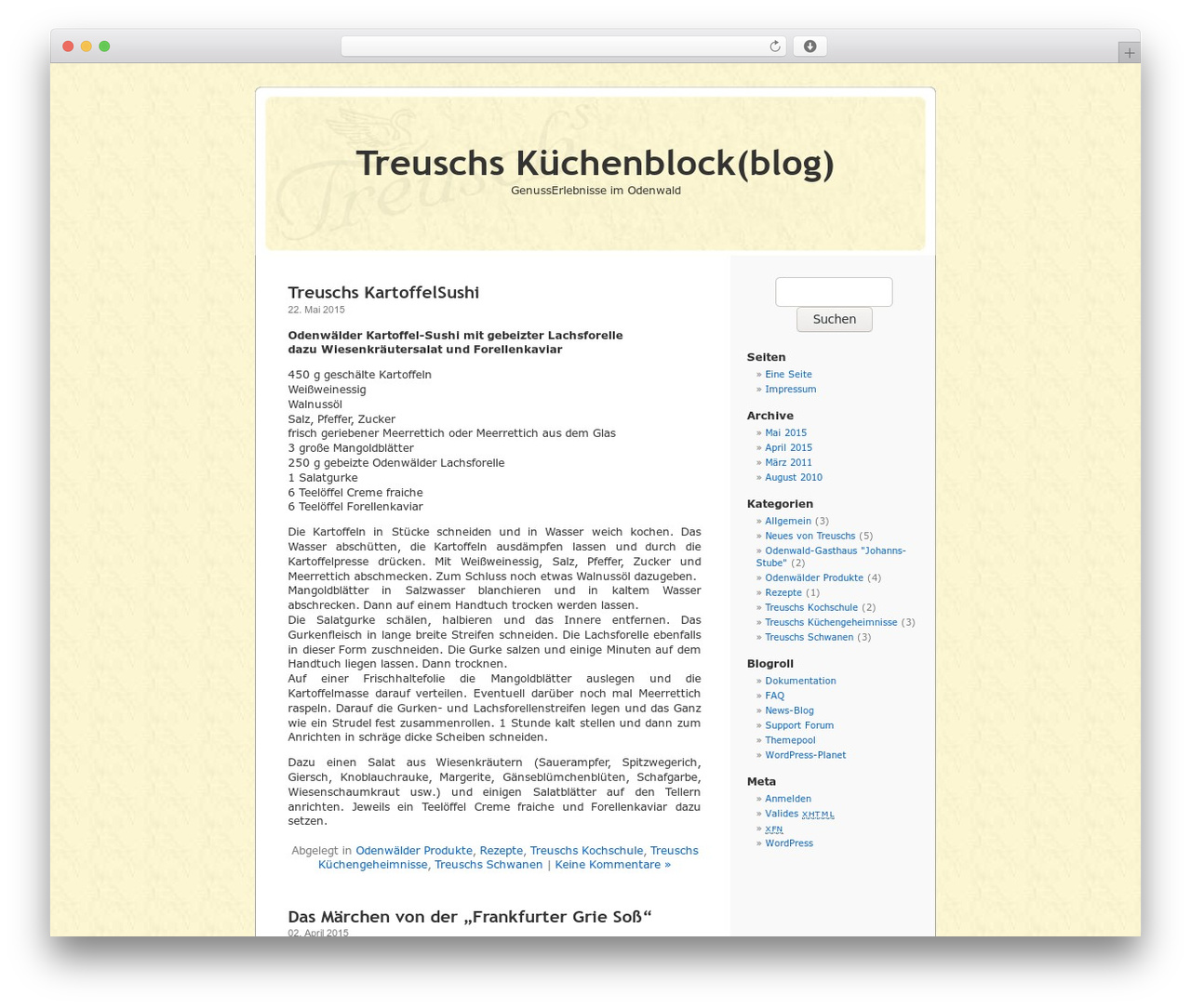 WordPress Default WordPress blog theme - blog.treuschs-schwanen.com