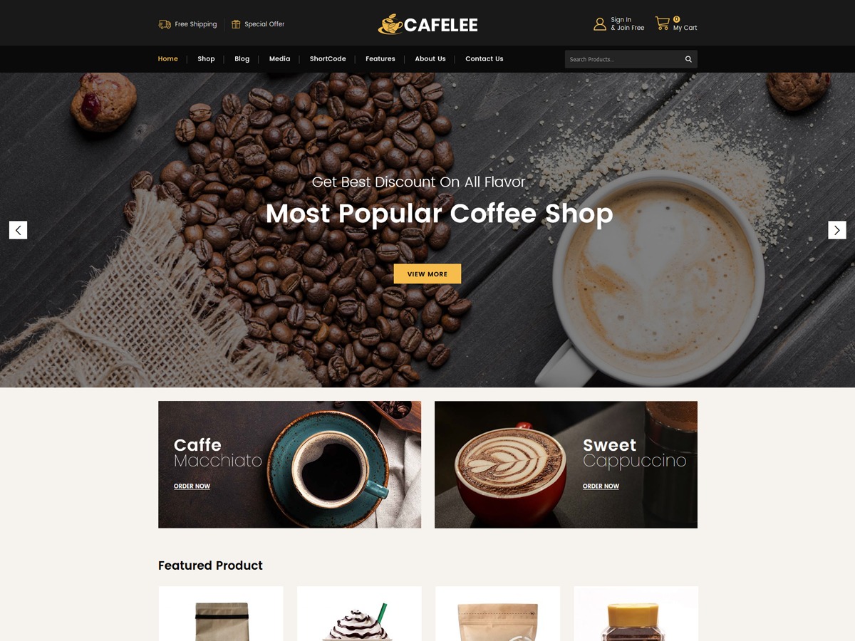 WordPress theme cafelee WordPress theme cafelee