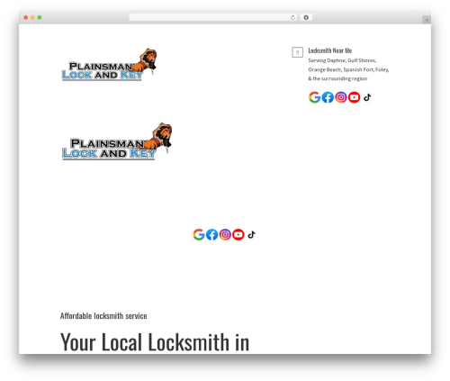 WordPress theme Divi - plainsmanlockandkey.com