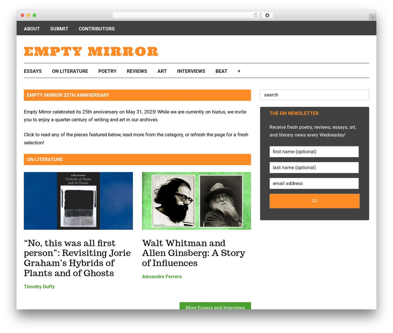WordPress theme Genesis - emptymirrorbooks.com WordPress theme Genesis - emptymirrorbooks.com