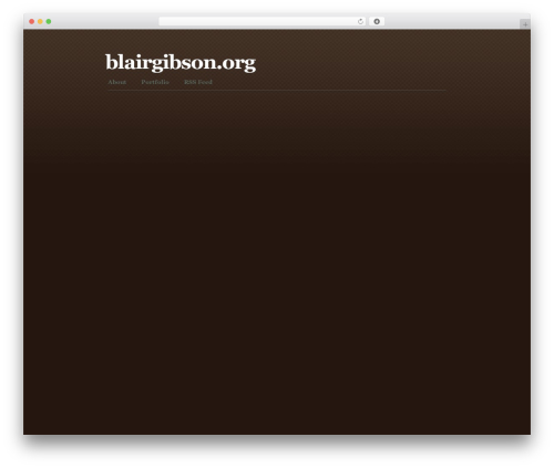 WP theme Sharpfolio - blairgibson.org