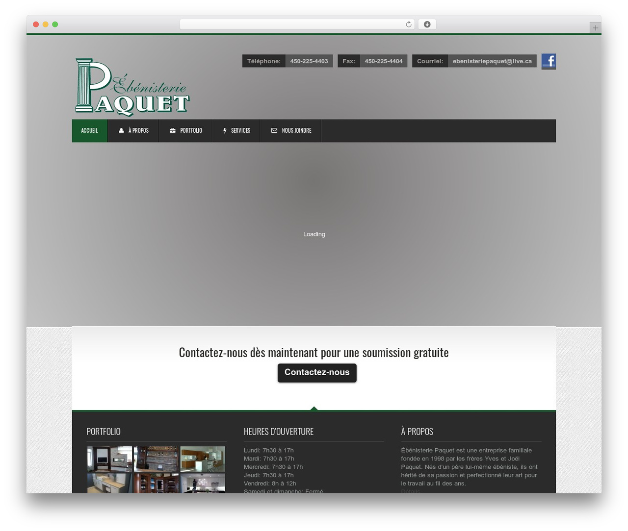 globex WordPress theme - ebenisteriepaquet.com
