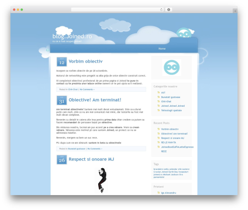 WordPress theme Fluffyclouds - blog.joined.ro