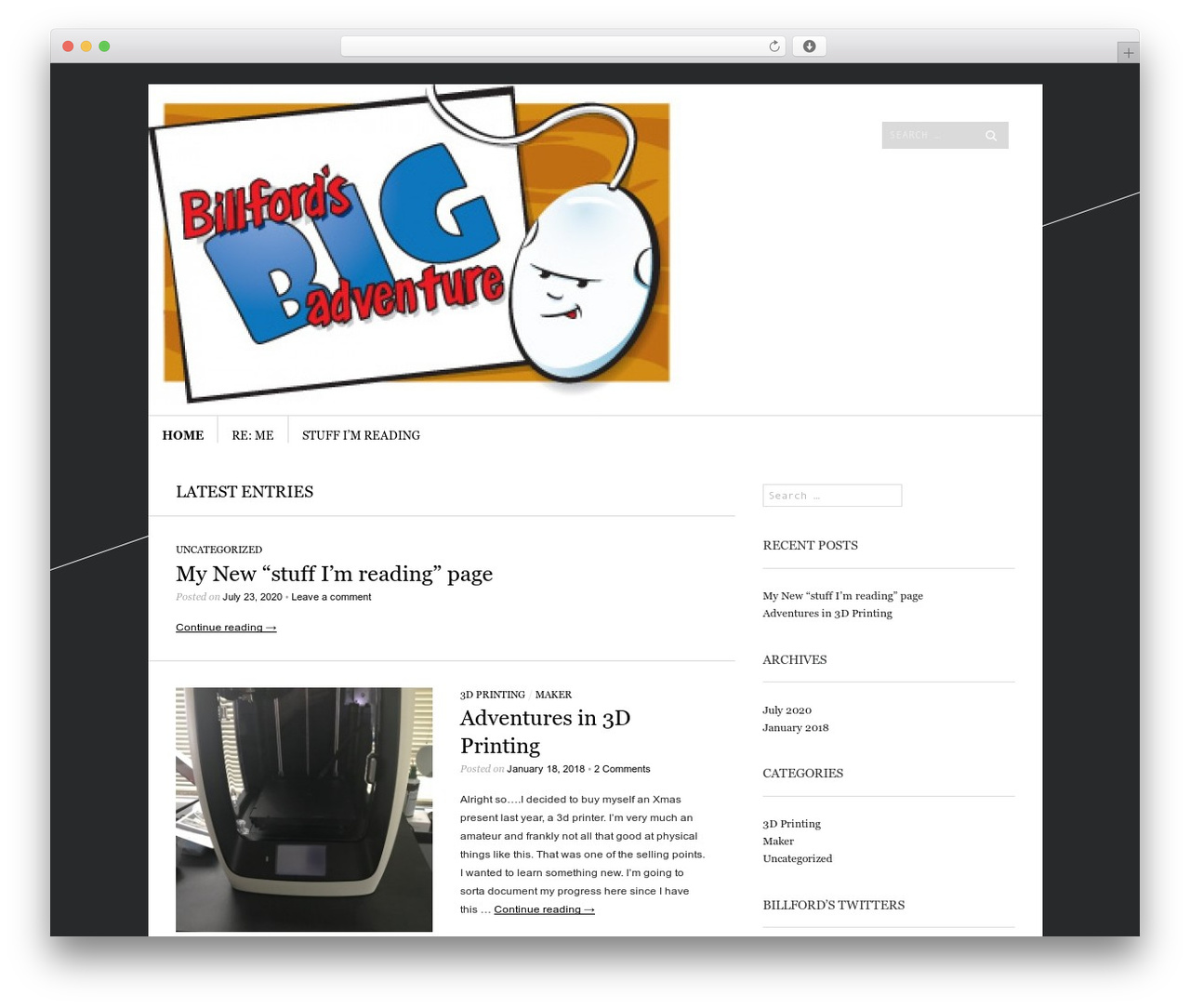 WordPress theme Sight - billford.com