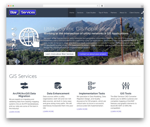 WordPress website theme CloudStrap - blairservices.net