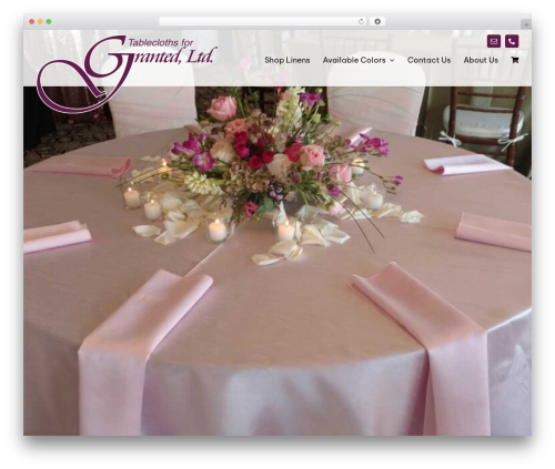 Avada theme WordPress - tableclothsforgranted.com