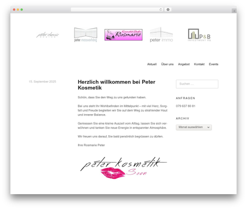Maker theme WordPress - peter-kosmetik.ch