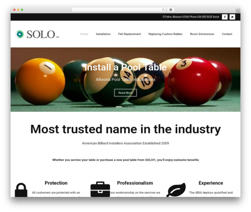 Ryan theme WordPress - ofallonpooltablerepair.com