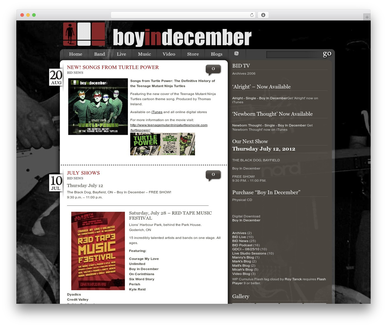 Urban Elements WordPress theme - boyindecember.com