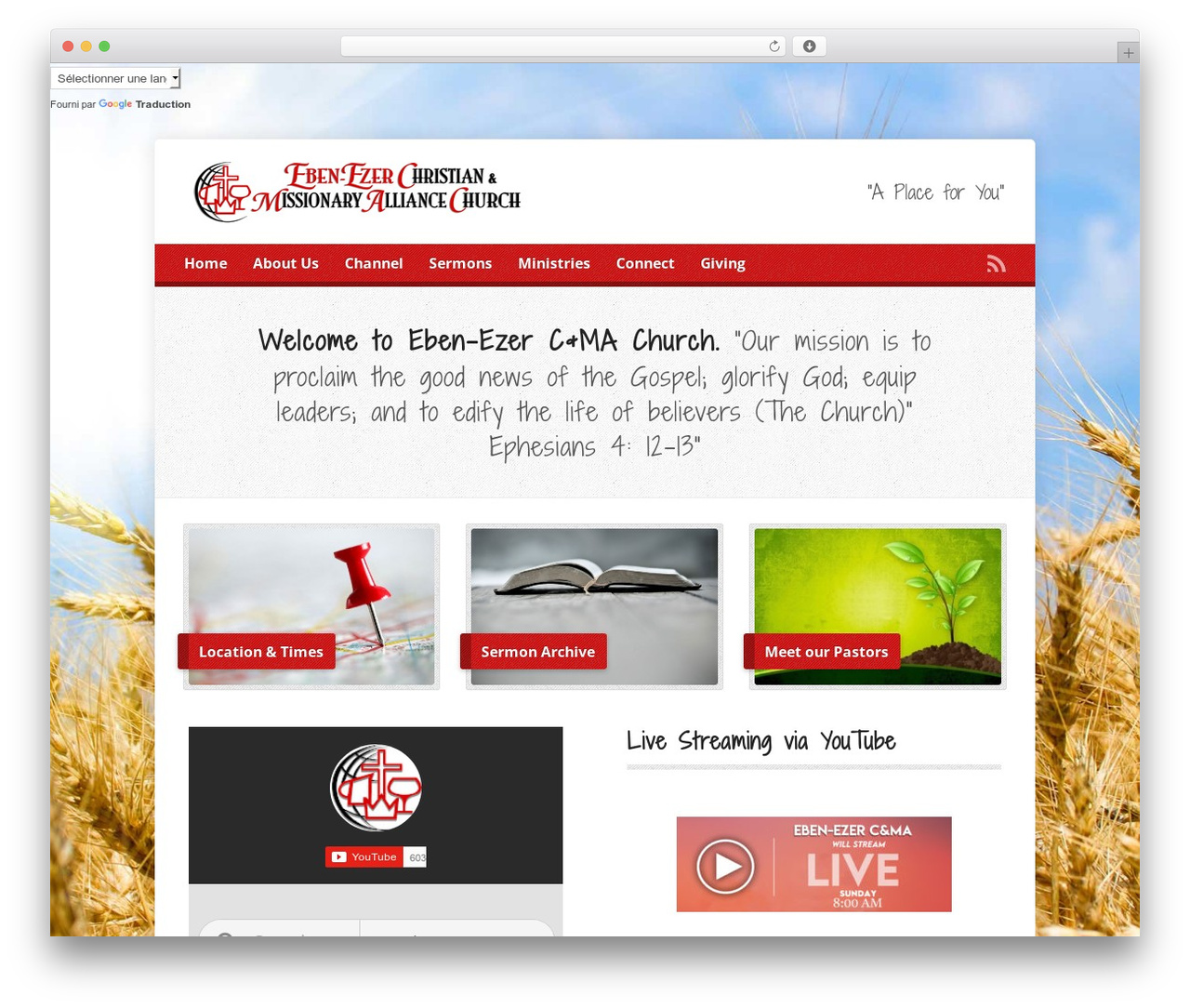 WP theme Risen - ebenezercma.org