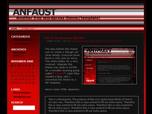 Anfaust WordPress theme by Andreas Hultgren