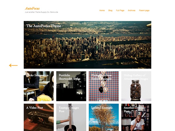 AutoFocus wallpapers WordPress theme