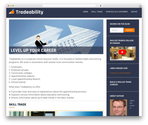 Azuma theme WordPress - tradeability.ca