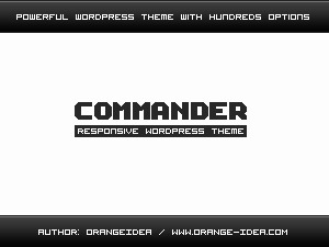 Best WordPress theme COMMANDER THEME