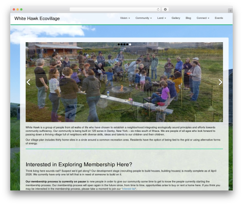 Dazzling WordPress theme - whitehawkecovillage.org