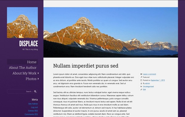 Displace WordPress blog theme