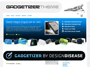 Gadgetizer WordPress theme design by Design Disease